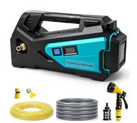 Bomba de transferencia de agua compatible con batería Makita de 18 V, 1/4 HP 300 GPH, bomba portátil autocebante inalámbrica con kit de manguera para RV, barco, camping, transferencia de agua al aire