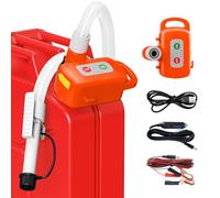 Bomba de transferencia de combustible con sensor de parada automática, Bomba eléctrica de gasolina con pilas, para gasolina diésel y aceite Naranja