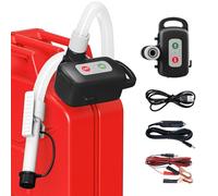 Bomba de transferencia de combustible con sensor de parada automática, eléctrica de gasolina con pilas, Bomba de transferencia de líquido recargable para gasolina, diésel y aceite, Negro