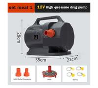 Bomba de transferencia de líquido de 12/24/48V, bomba dosificadora de llenado de barril de 80L, herramienta dispensadora de bomba de agua de riego con diafragma autosucción Agro(Set meal 1)