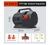 Bomba de transferencia de líquido de 12/24/48V, bomba dosificadora de llenado de barril de 80L, herramienta dispensadora de bomba de agua de riego con diafragma autosucción Agro(Set meal 2)