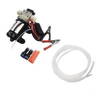 Bomba de transferencia diesel 12 V con manguera set portátil | Potencia de 45 W, flujo de agua 4L/min, autocebante, 12 V CC, carcasa resistente