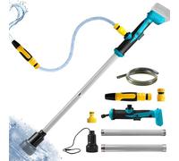 Bomba de transporte de agua inalámbrica compatible con batería Makita de 18 V, 1400 GPH, bomba de sumidero portátil sin escobillas con manguera de jardín de 3/4 pulgadas, bomba de varilla eléctrica