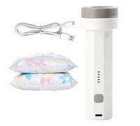 Bomba de vacío eléctrica para bolsas de almacenamiento, compresor ergonómico reutilizable recargable por USB, bomba de almacenamiento al vacío, para ropa, ropa de cama, colchón, viaje, equipaje