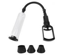 Bomba de vacío manual para hombres, tratamiento potenciador de agrandamiento, cilindro de 6,3 pulgadas, acrílico negro.