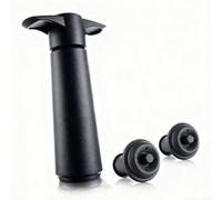 Bomba de Vacío para Vino, 1 Bomba y 2 Tapones, Bomba de vacío Wine Saver, vertedor decantador, sellador de botellas reutilizable que se mantiene fresco, Mantiene el Vino Fresco Hasta 10 Días