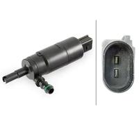 Hella Bomba de agua para lavado de faros 8TW 006 849-031 – 12V eléctrica monobomba conector plano