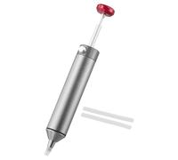 Bomba desoldadora portátil para electrónica, 12 cm-Hg, potencia de succión, aleación de aluminio, pluma de succión con boquilla de silicona para reparación de PCB y herramientas de soldadura
