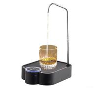 Bomba dispensadora de agua eléctrica con boquilla giratoria de 360°, control táctil y carga tipo C, 3 modos de flujo para botella de 5 galones, recargable por USB portátil (negro)
