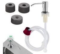 Bomba dispensadora para fregadero - Dispensador de jabón | Bomba de fregadero, jabón de encimera para cocina, espuma de acero inoxidable, soporte decorativo para limpiador de platos para loción de man