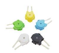 Bomba dosificadora de Color DIY de 24V CC, cabezal dosificador peristáltico for agua analítica de laboratorio de acuario con tubo y conectores Pharmed BPT 2 * 4, 1 ud.(Blue,Pump head with BPT)
