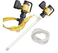 Bomba eléctrica de barril de aceite, 130 l/min de alto flujo, funciona con batería de 1000 W, transferencia diésel de 3 velocidades para líquido de alta viscosidad, tubo de aleación de PTFE