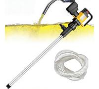Bomba eléctrica de barril de aceite de alta potencia, 1000 W, 130 l/min, tasa de flujo, funciona con pilas, viscosidad, transferencia de líquidos, acero inoxidable duradero