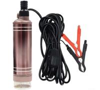 Bomba eléctrica de transferencia de aceite de 12 V 24 V 150 W CC de alta elevación 8 m con tres salidas para extracción de líquidos de agua diésel, aleación de aluminio marrón, servicio continuo, 72