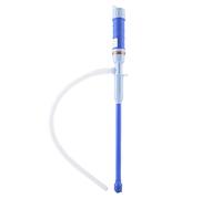 Bomba eléctrica de transferencia de líquidos a pilas, 3W, tubo 62cm azul o rojo - Ideal para agua, aceite y diésel, ligera y portátil para acuarios y piscinas (Azul)