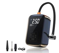 Bomba eléctrica para bicicleta, 150 PSI con manómetro digital, compresor de aire inalámbrico para neumáticos de coche portátiles, inflador