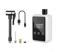 Bomba eléctrica para bicicleta, inflador de neumáticos portátil de 150 PSI con pantalla LCD, capacidad de batería de 500 mAh Compresor de aire de carga tipo C para bicicletas, pelotas, equipo