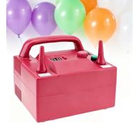Bomba eléctrica para soplar globos, inflador de globos portátil de doble boquilla con función de ajuste de tiempo y velocidad del viento, para apertura de bodas, fiestas de cumpleaños