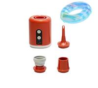 Bomba eléctrica portátil - bomba de aire de batería de litio multifuncional para exteriores con iluminación | Inflación de larga duración para colchones y bolas a cojines de aire | Herramienta de