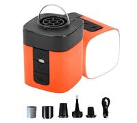 Bomba Eléctrica Pro-compactación de Airburst con Vacío y Luz Led, Mini Bomba de Aire Portátil con 5 Boquillas para Vacío O Inflación, Bomba de Aire USB Portátil 2 en 1
