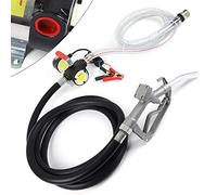 Bomba Gasoil 12V Autocebante Bomba Aceite Extraccion Coche 175 W Bomba para Trasvase de Gasoil 50 L/min Bomba Diésel con Pistola y Manguera (manguera de drenaje de goma)