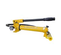 Bomba hidráulica con manómetro antivibración para mantenimiento industrial y control de presión, capacidad de aceite de 400 cc