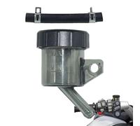 Bomba hidráulica de motocicleta - Conjunto de cilindro de freno de metal, taza de aceite transparente | Depósito de fluido de tamaño pequeño con característica de abrazadera de manguera, bomba maestra