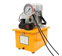 Bomba hidráulica eléctrica de 220 V, 750 W, unidad hidráulica profesional de hasta 70 MPa/10000 PSI para cilindros hidráulicos de doble acción, apta para la industria, con manómetro para elevación