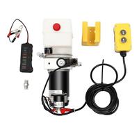 Bomba hidráulica eléctrica de 500 W, unidad de potencia de 24 V CC para remolque volquete, capacidad de 2 litros, control remoto, salida de 0,26 cc/r, presión de 10 Mpa para elevación y descarga de