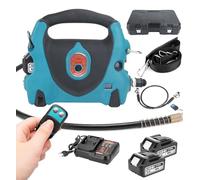 Bomba hidráulica eléctrica, paquete de alimentación recargable, doble acción con control remoto, presión de 70 MPa, incluye 2 baterías, ideal para perforar y doblar