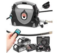 Bomba hidráulica eléctrica, recargable, portátil, con 2 baterías, 70 Mpa de doble acción con mando a distancia para perforar/doblar