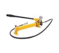 Bomba hidráulica manual, bomba de mano hidráulica de 700 bar con manómetro | Bomba hidráulica manual, válvula de seguridad integrada, cilindro hidráulico de 1,9 m, para herramientas hidráulicas (61 x