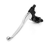 Bomba Hidráulica Principal Manija de embrague de freno plegable Universal, barra de palanca de percha izquierda, ajuste ajustable para motocicleta, Dirt Bike, ATV, Quad(Silver)