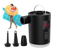 Bomba inflable portátil, pequeña bomba de aire para inflables - Dispositivo portátil recargable con luz LED para viajes, invitados, niños, camping
