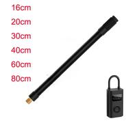 Bomba infladora de adaptador de tubo de extensión de manguera de repuesto de goma de aire de 16/30/40/60/80CM para compresor eléctrico portátil Xiaomi mijia 16CM
