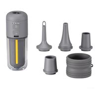 Bomba Infladora Portátil 4.0KPA para Camping(Classic Gray) | Flujo 430L/min, para para carga rápida, 160LM, 400LM, ideal colchones aire