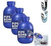 Bomba limpiadora de tuberías de 300 g, limpiador de tuberías extremadamente fuerte, potente desatascador para fregadero y desagüe, excavadora de tubos fuerte, limpiador de drenaje profesional para