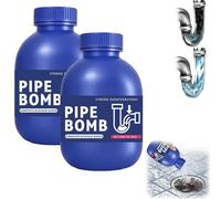 Bomba limpiadora de tuberías de 300 g, limpiador de tuberías extremadamente fuerte, potente desatascador para fregadero y desagüe, excavadora de tubos fuerte, limpiador de drenaje profesional para