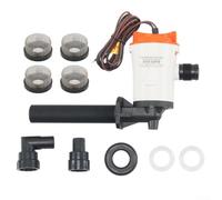 Bomba marina de 12 V, 800 galones por hora, con 4 pantallas de malla de acero inoxidable, salida de 19 mm y elevación de 4 metros para tanques de agua viva
