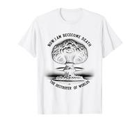 Bomba nuclear explosión hongo nube físicos cita blanca Camiseta
