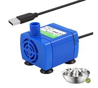Bomba para Fuente de Gatos, Diealles Shine Bomba de Fuente de Agua para Gatos, Silenciosa USB Bomba de Fuente Gatos per 2L Fuente Gatos