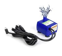Bomba para fuente para gatos, bomba de agua automática silenciosa, bomba de agua sumergible (con luz LED, cable de 5,9 pies incluido, compatible con bomba de agua eléctrica de 5 V, azul)