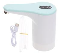 Bomba para Jarra de Agua Recargable USB 5v 4w Luz | ABS Verde Claro, Manguera de Silicona Desmontable, para Garrafas 5 Galones y Botellas 5l