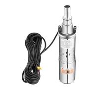 Bomba para pozos profundos, 12 V, 180 W, de acero inoxidable, bomba de pozo, bomba sumergible, bomba de agua, bomba de tubo, salida de 25 mm hasta 20 m, 1,2 m³/h, ideal para riego o suministro de agua