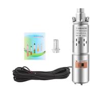 Bomba para pozos profundos, 180 W, 12 V, 1200 L/h, altura de extracción máx. 34 m, bomba sumergible para pozo con cable de 17 m