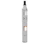 Bomba para pozos profundos, 250 W, acero inoxidable, caudal de 1600 L/H, altura de extracción de 80 m, clase de impermeabilidad IP68, adecuada para la extracción de agua subterránea