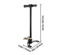Bomba PCP de 3 etapas + manómetro 4500PSI neumático Kayak Bola Inflable Rifle Pistola de Aire Relleno Estribo Bomba de Mano de Alta presión para Bricolaje(Nero)