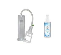 'Bomba/Pene Pene Bomba/erektions Juego de/entrene asegúrelo en hochform. Medicina isch de técnica Producto Marca de "fröhle Local Para Debajo de impresión de tratamiento del pene. El Patente AMT protegido. Set Completo para el entrenamiento localizada construcción de del pene. Produce inmediatamente más de sección y fuerza en el pene. traslúcido de vacío Cilindro (20 cm de longitud, 5 cm de diámetro), con ranuras manguito, Bomba de pistón Completo y regulador de presión. Material: PVC/PP.