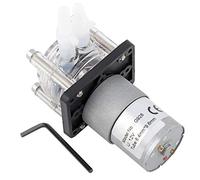 Bomba peristáltica de 12 V CC, dosificadora de gran flujo, bomba de succión fuerte con motor de bajo ruido para laboratorio, uso industrial, tornillos de acero inoxidable y tubo