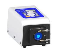 Bomba peristáltica eléctrica - Bomba dosificadora de líquido de alto flujo, 24 V con tubo de silicona de 2 m, velocidad ajustable de 0,1 a 400 rpm, ideal para uso en acuarios